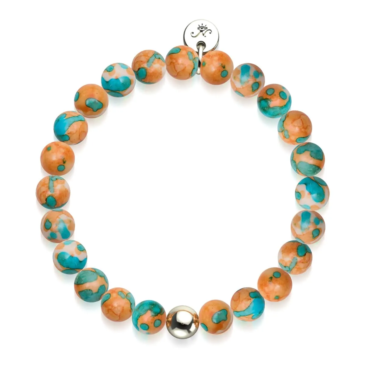 Picasso Porcelain Bracelet | Tangerine Turquoise