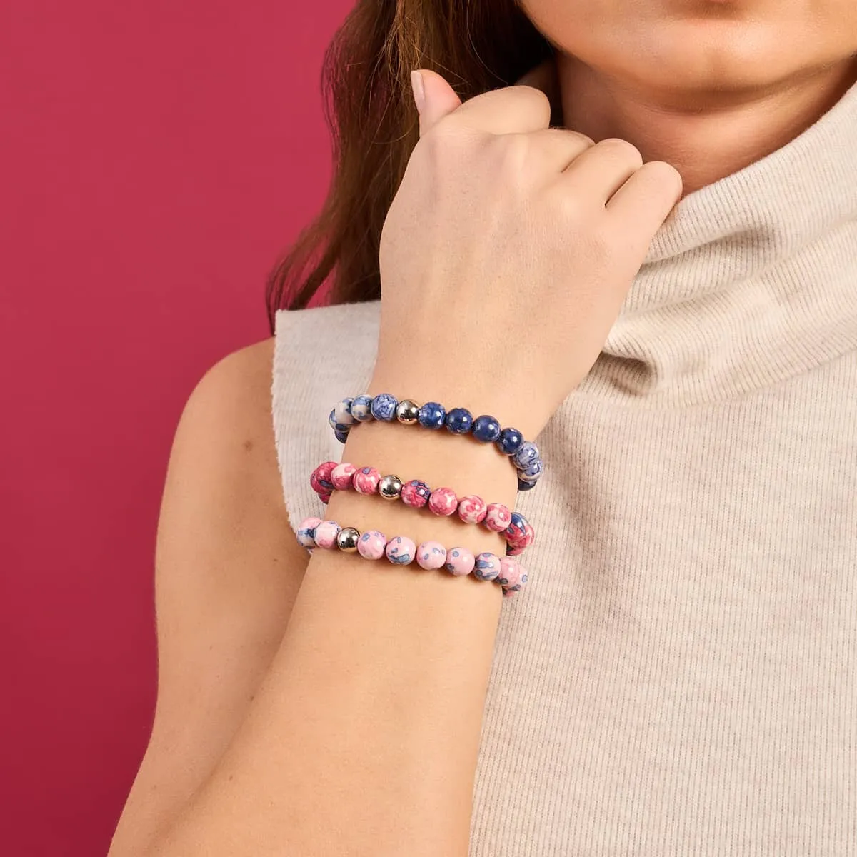 Picasso Porcelain Bracelet | Violet Cranberry