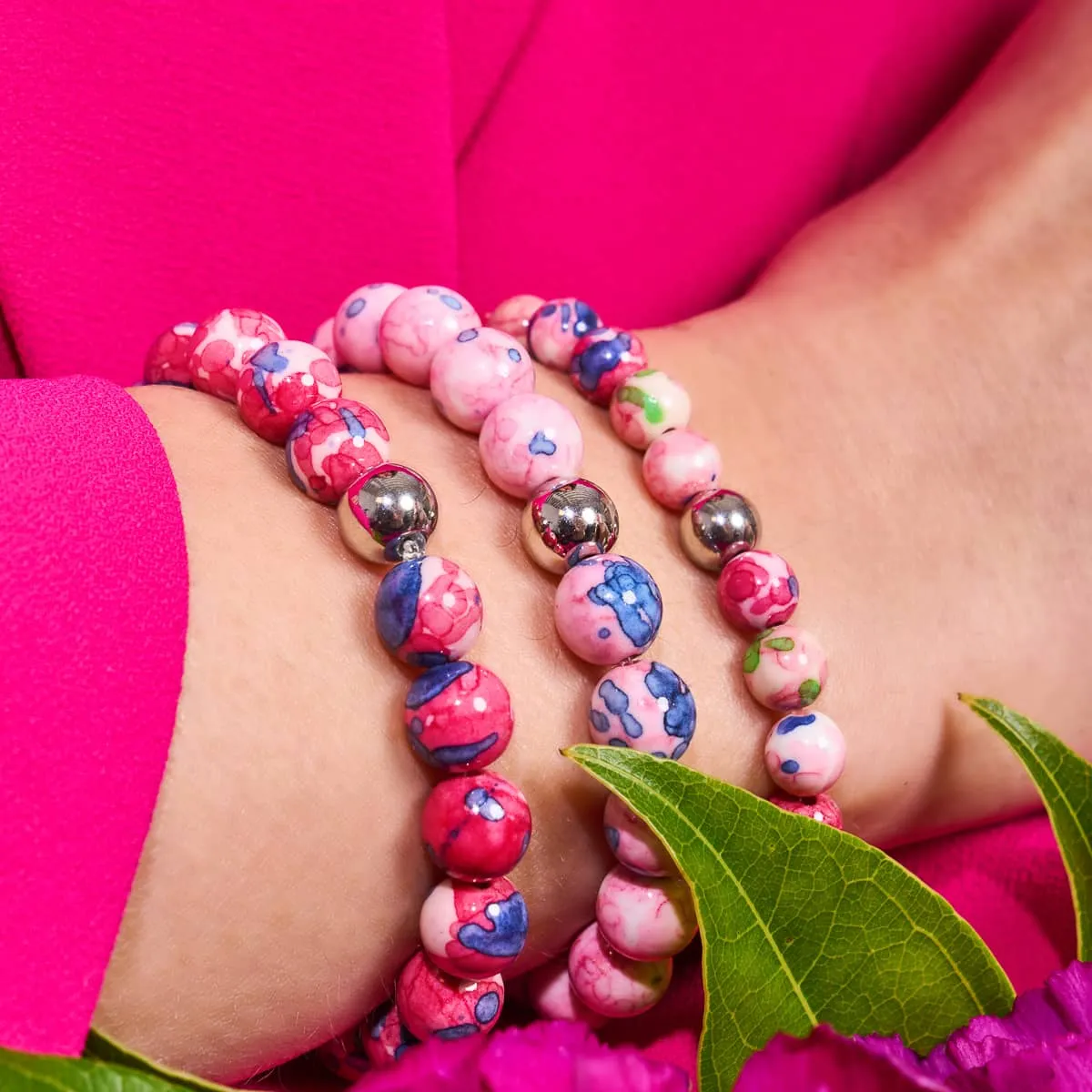 Picasso Porcelain Bracelet | Violet Cranberry