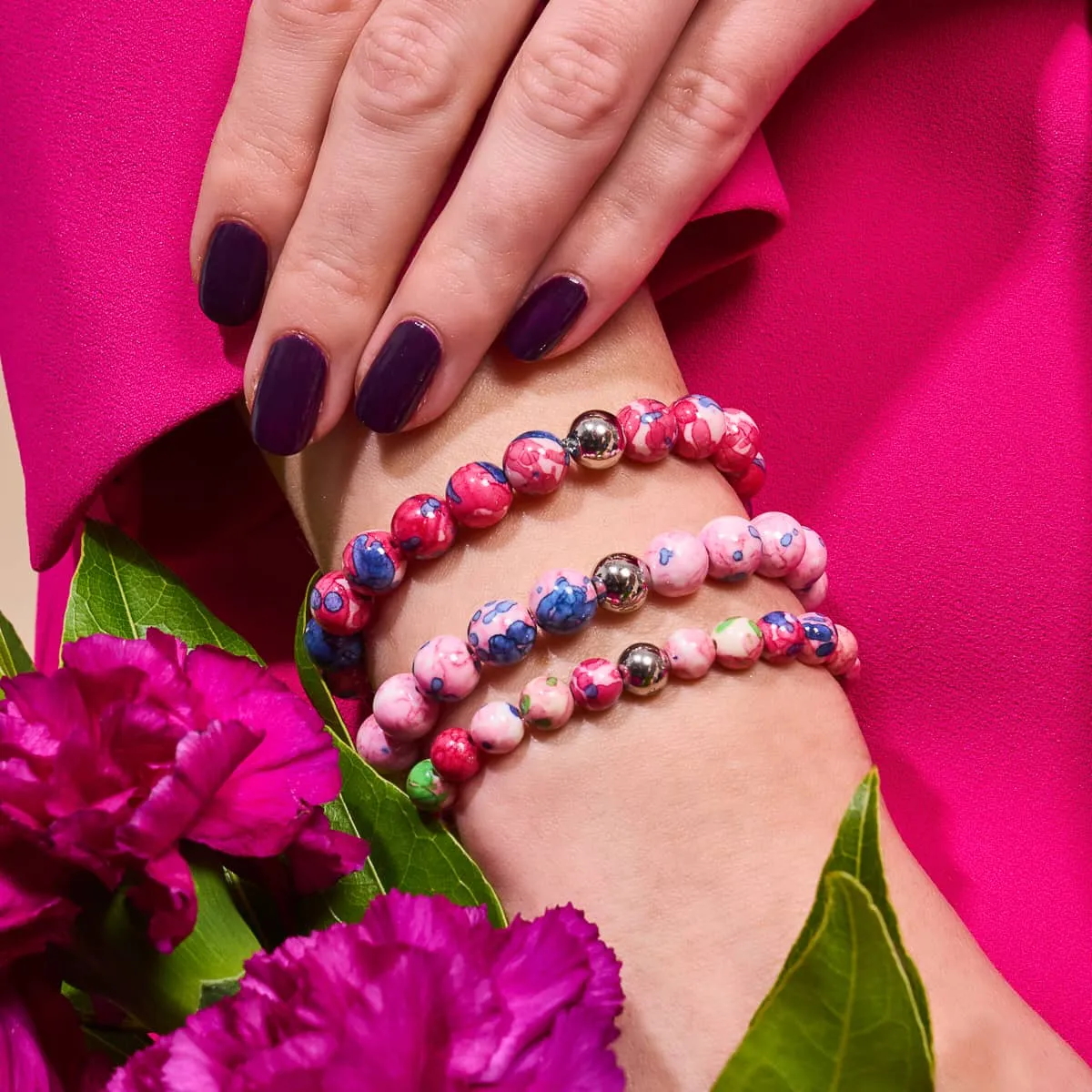 Picasso Porcelain Bracelet | Violet Cranberry