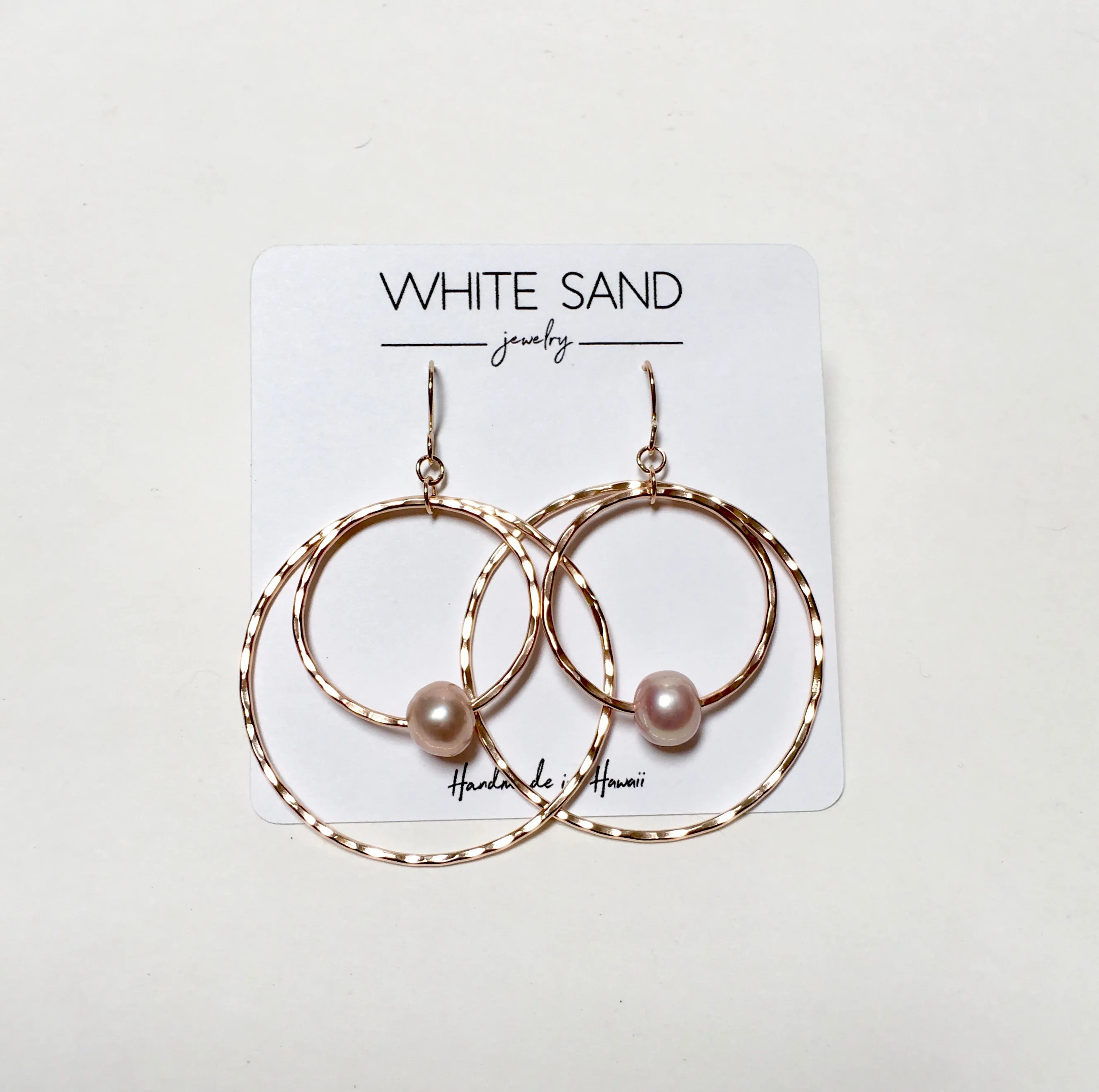 Pink Edison Pearl Hoop within a Hoop Earrings