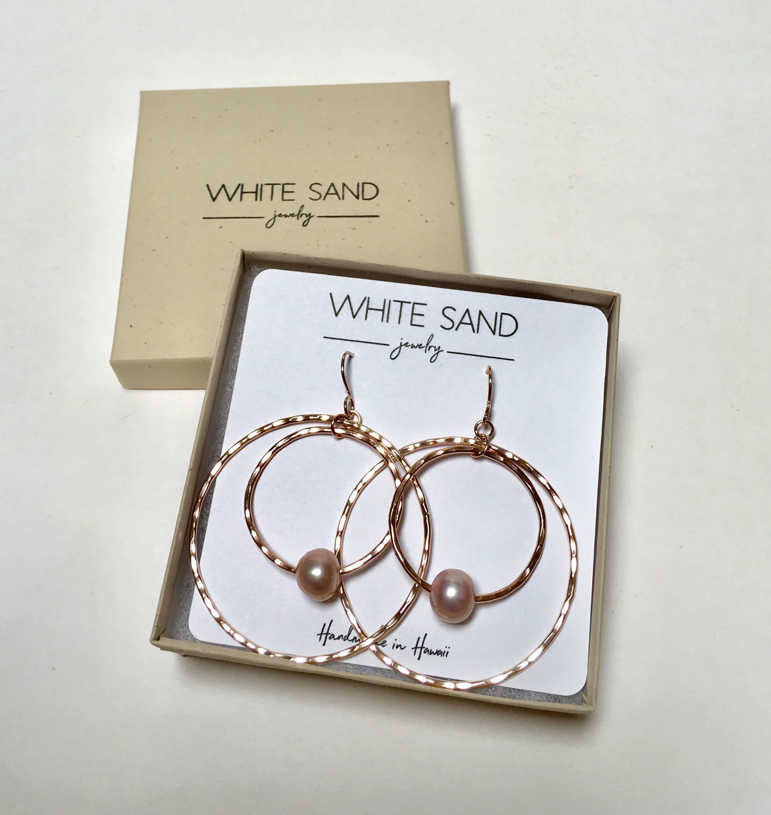 Pink Edison Pearl Hoop within a Hoop Earrings