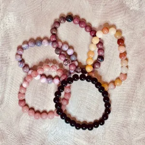 Pink Zebra Jasper Bracelet Stack – Vibrant & Chic
