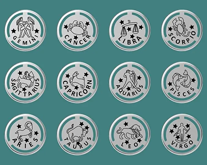 Pisces Zodiac Sign Bead Charm