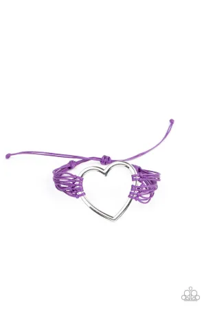Playing with My HEARTSTRINGS Purple Paparazzi Bracelet