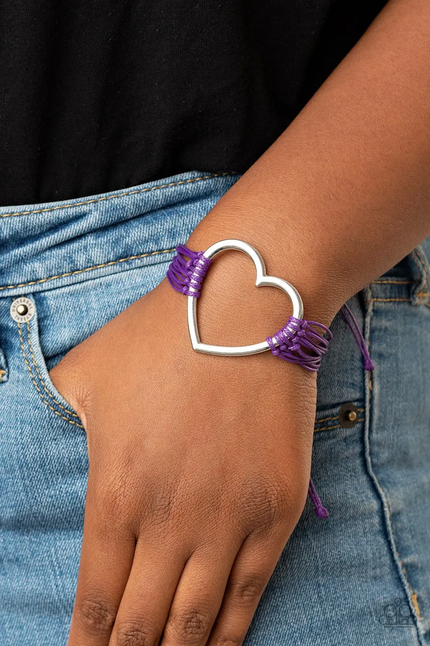 Playing with My HEARTSTRINGS Purple Paparazzi Bracelet