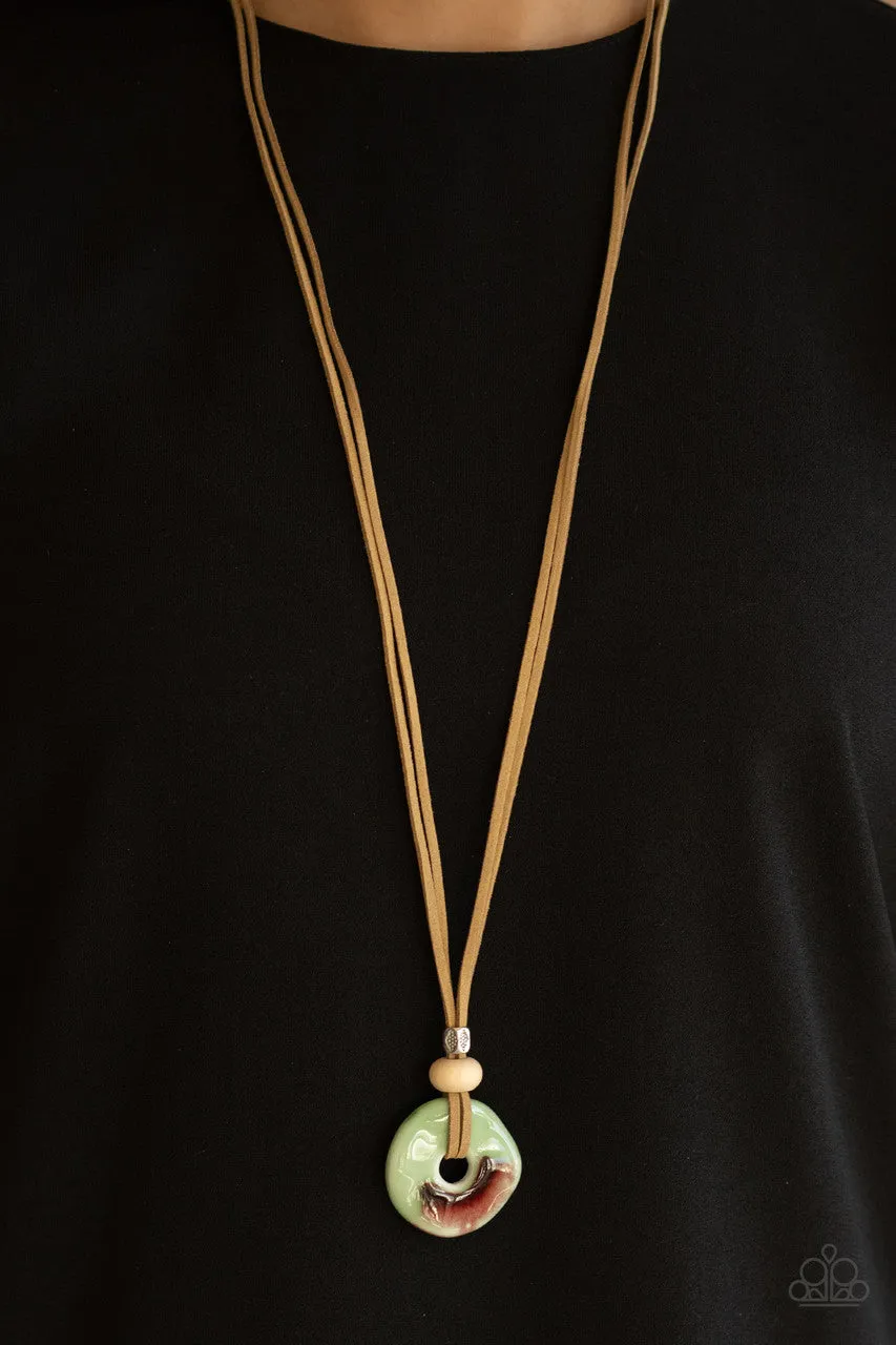 Primal Paradise Green Paparazzi Necklace