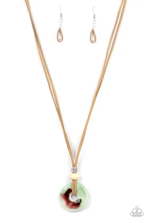 Primal Paradise Green Paparazzi Necklace