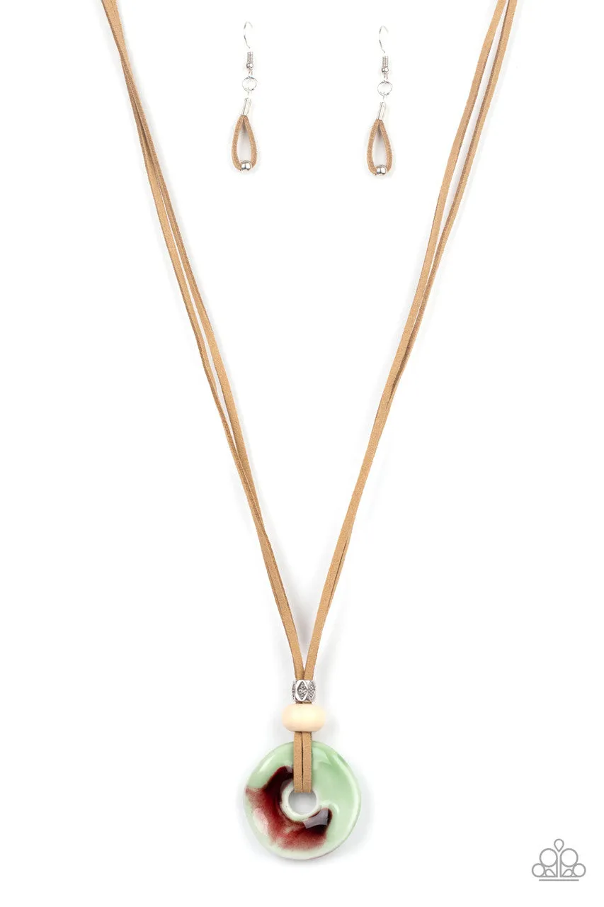 Primal Paradise Green Paparazzi Necklace