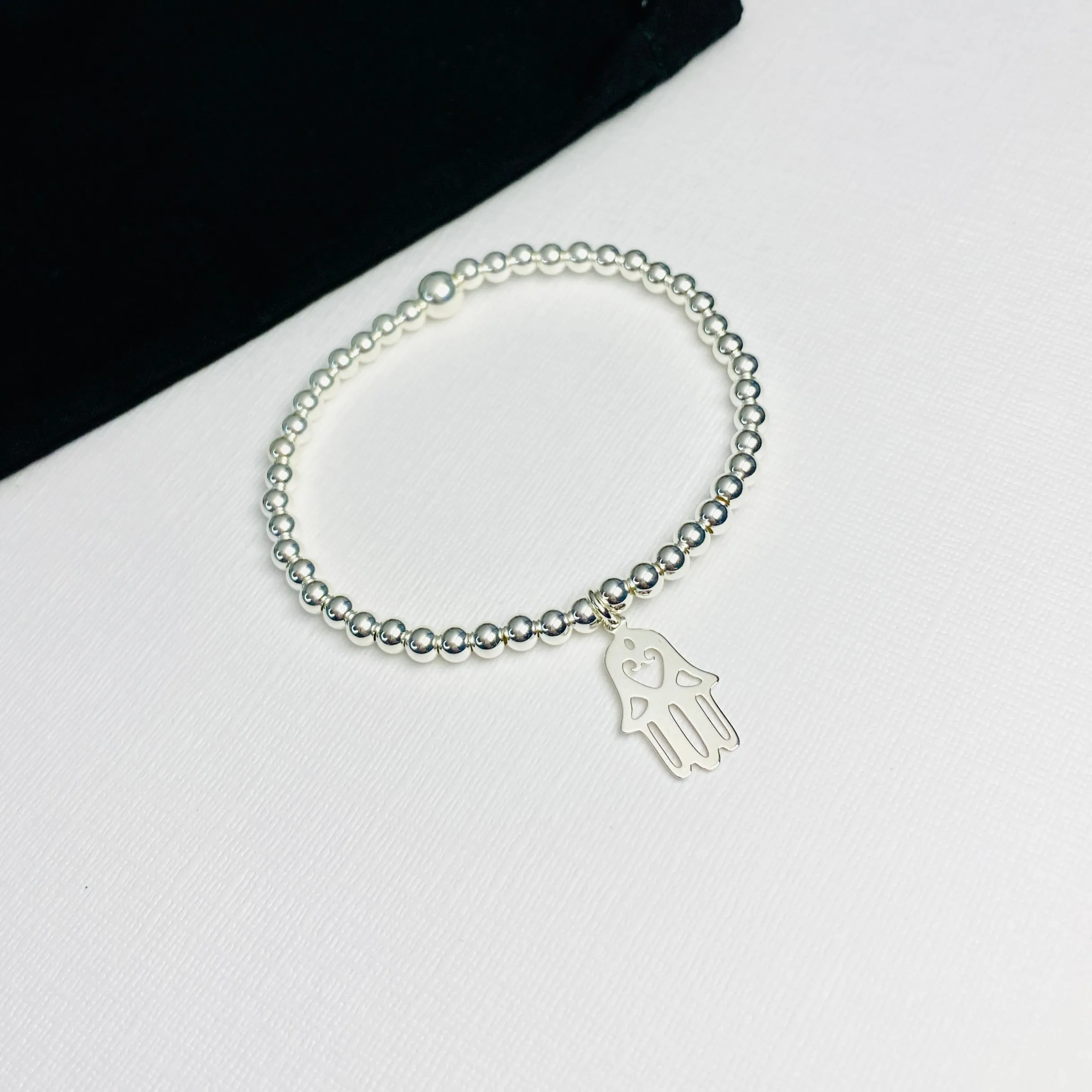 PROTECT | Silver Hamsa Hand Bracelet
