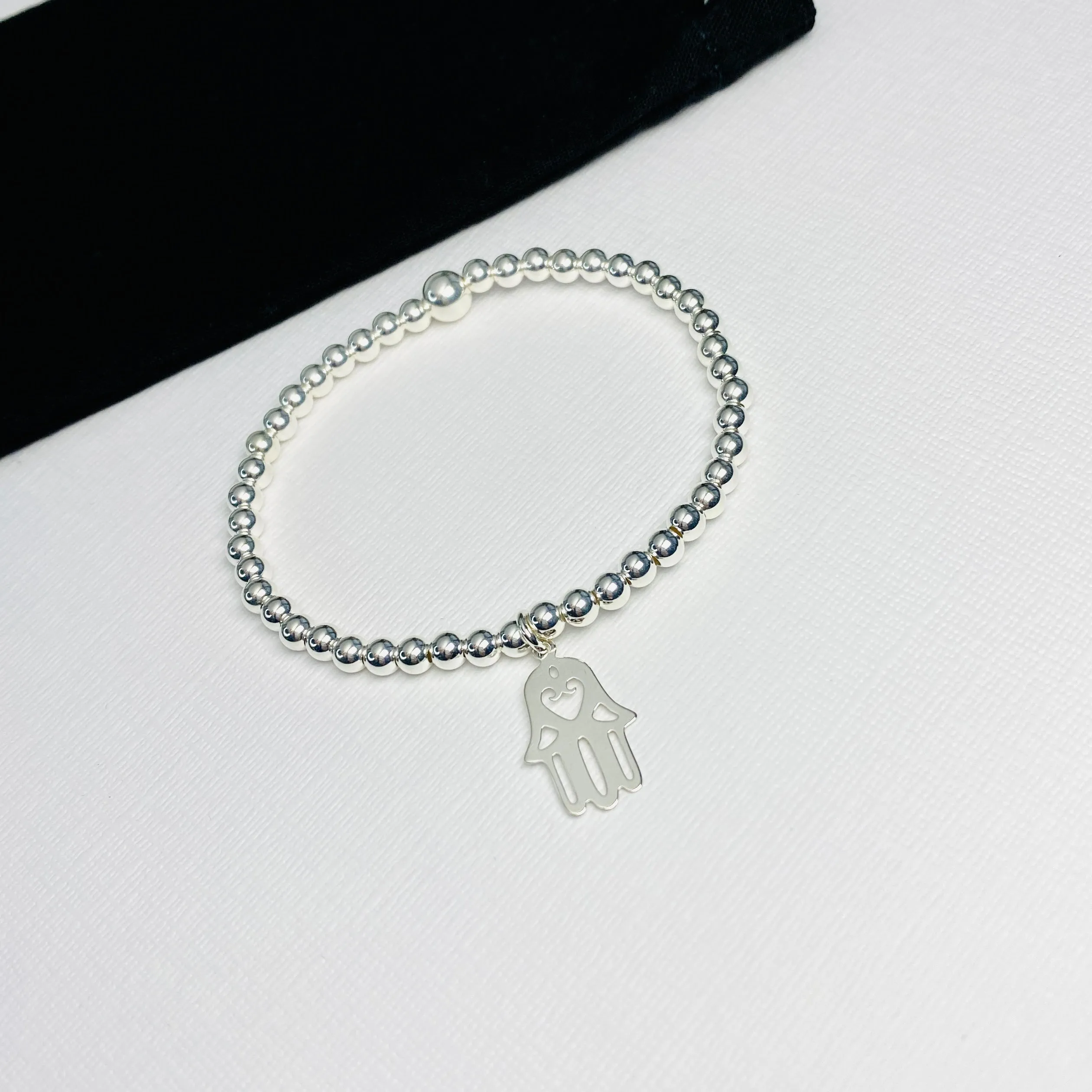PROTECT | Silver Hamsa Hand Bracelet