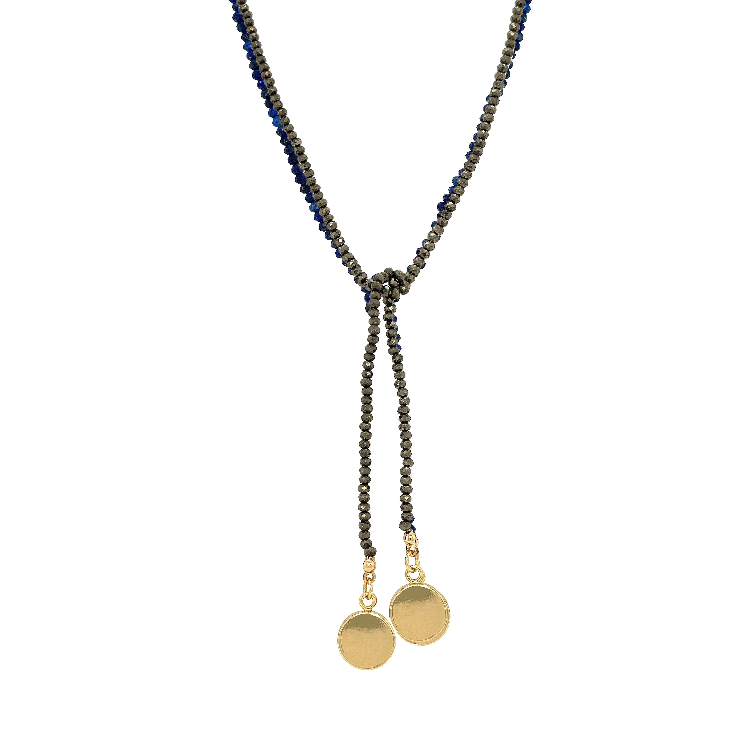 Pyrite Beaded Disc Necklace