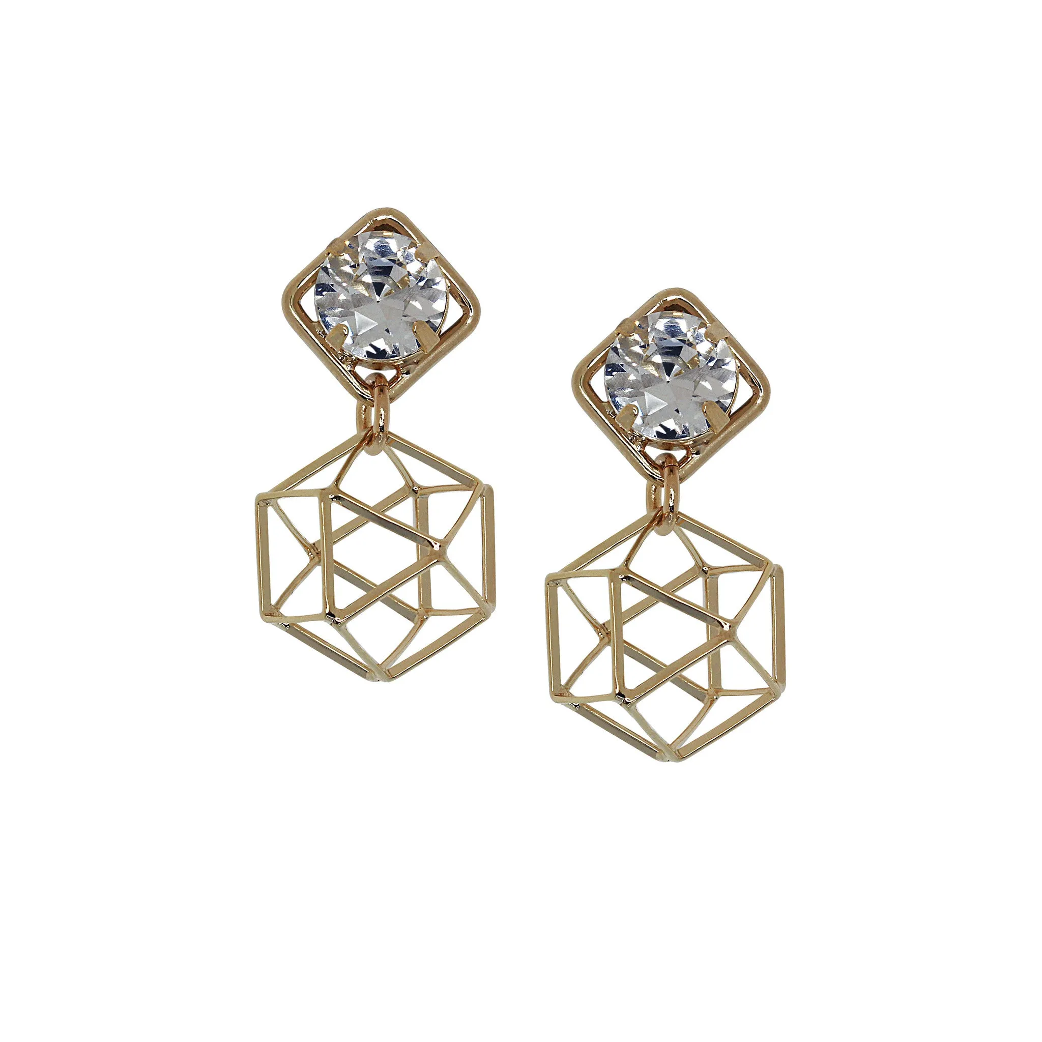 "Origami" Crystal Earrings