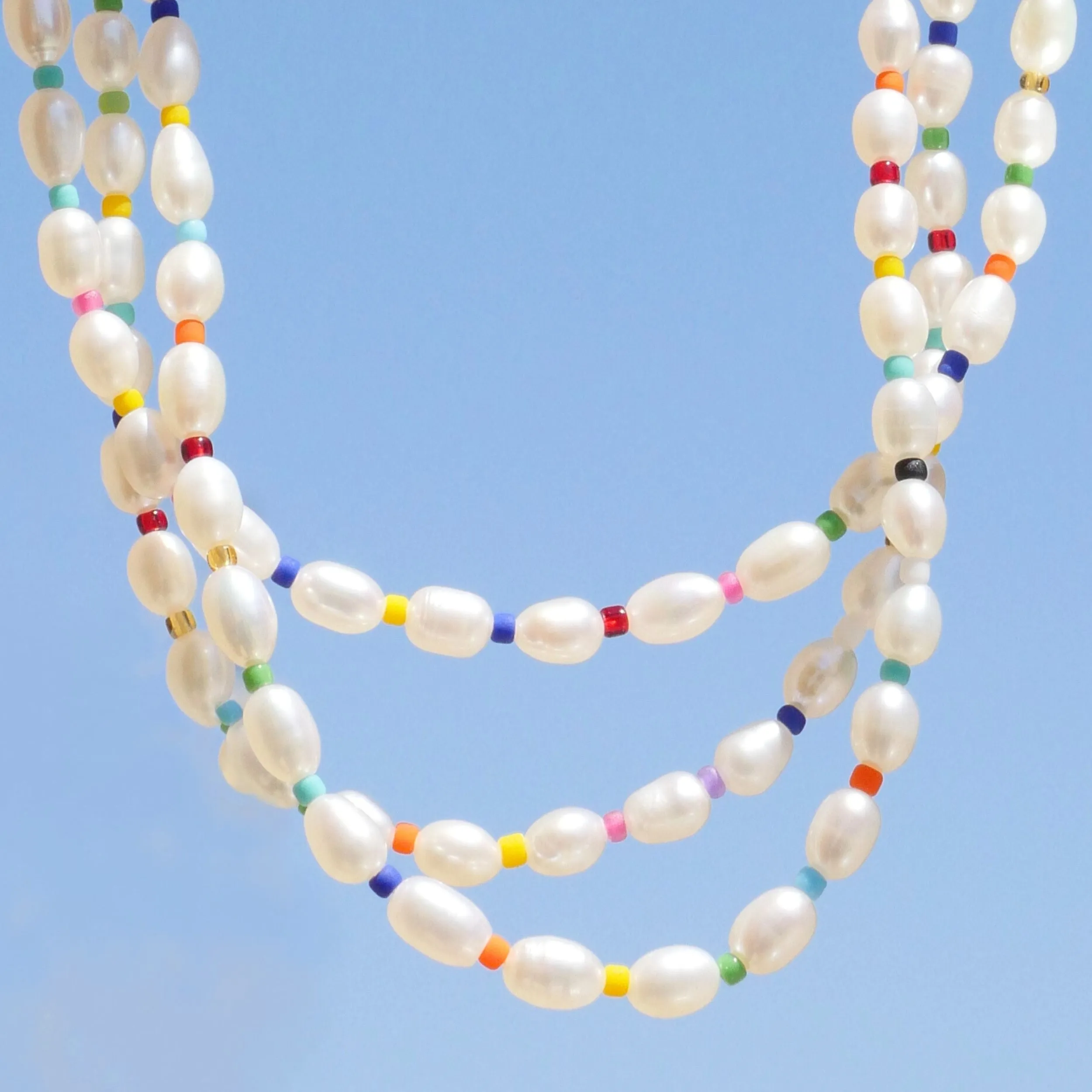 Rainbow Pearl Necklace
