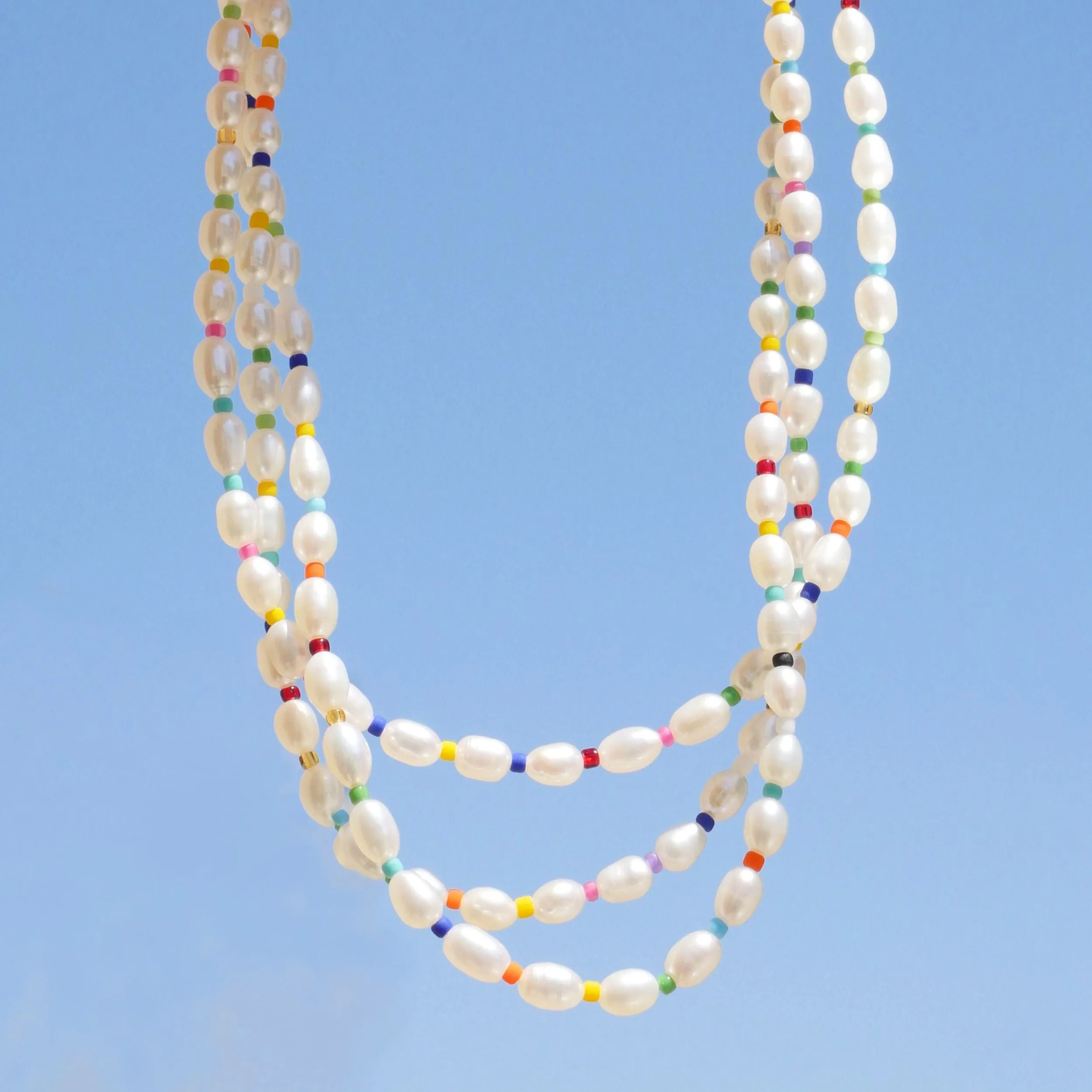 Rainbow Pearl Necklace
