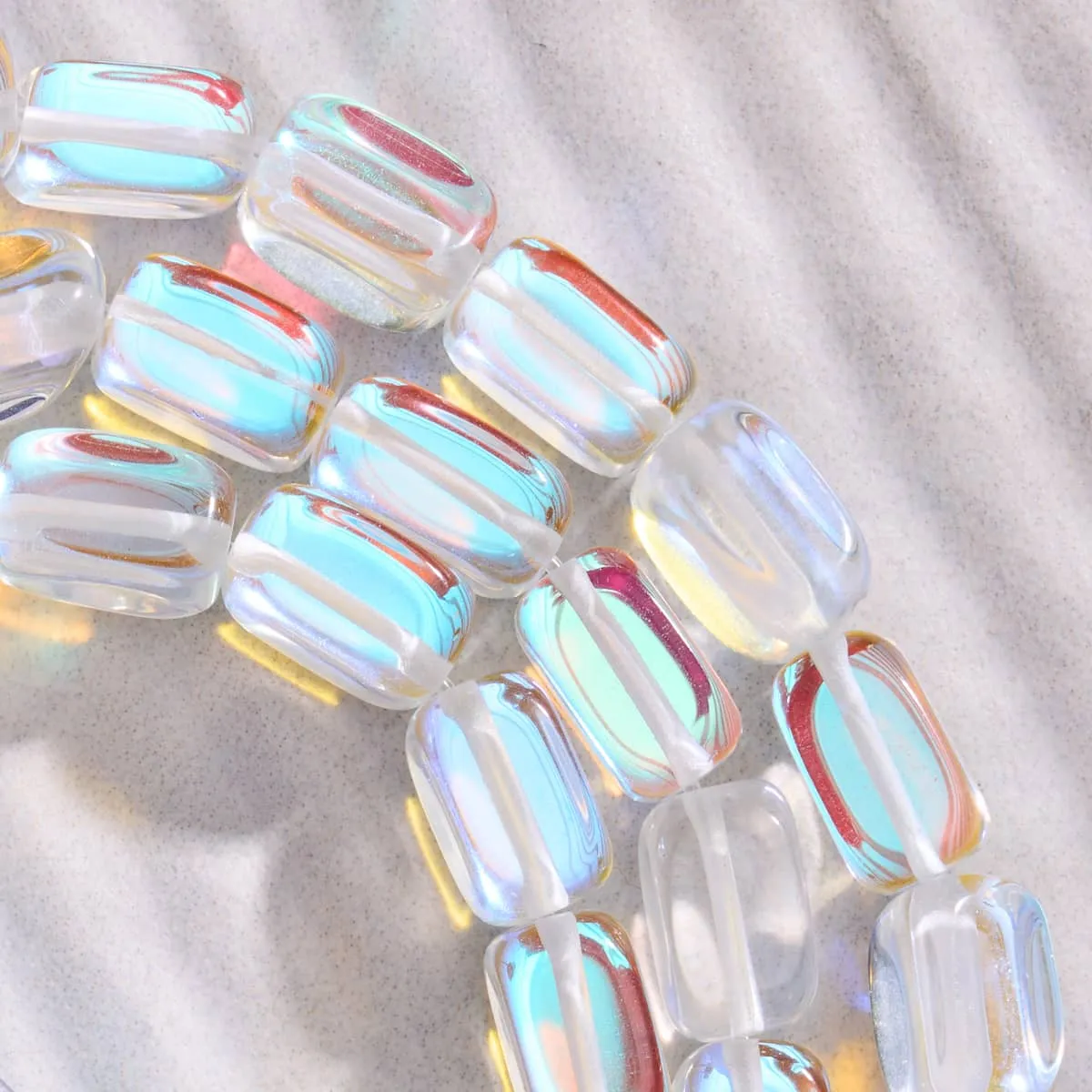 Rainbow Supernova | .925 Sterling Silver | Galaxy Glass Pebble Bracelet