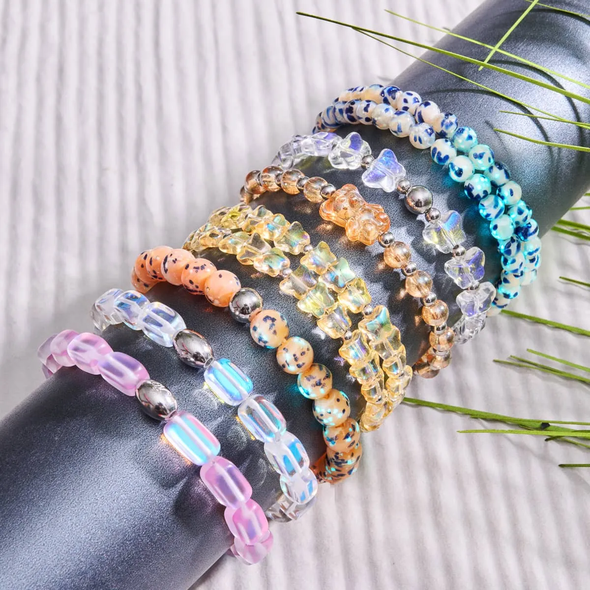 Rainbow Supernova | .925 Sterling Silver | Galaxy Glass Pebble Bracelet