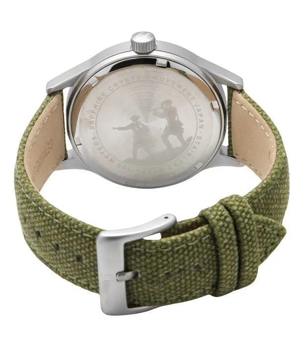 Ratio Quest Men's Field Watch Sapphire Canvas Strap Quartz RTQ019 100M Lewis And Clark Edition