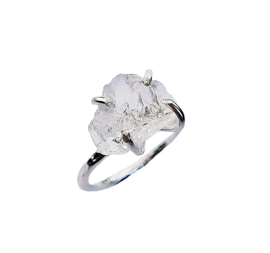 Raw Quartz Rock Ring