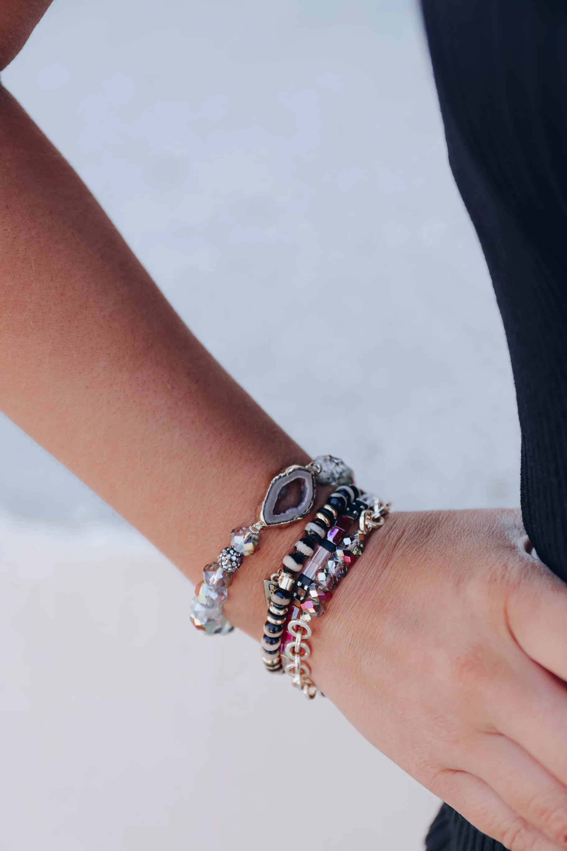Razzle Dazzle Orange Bracelet Stack by Erimish