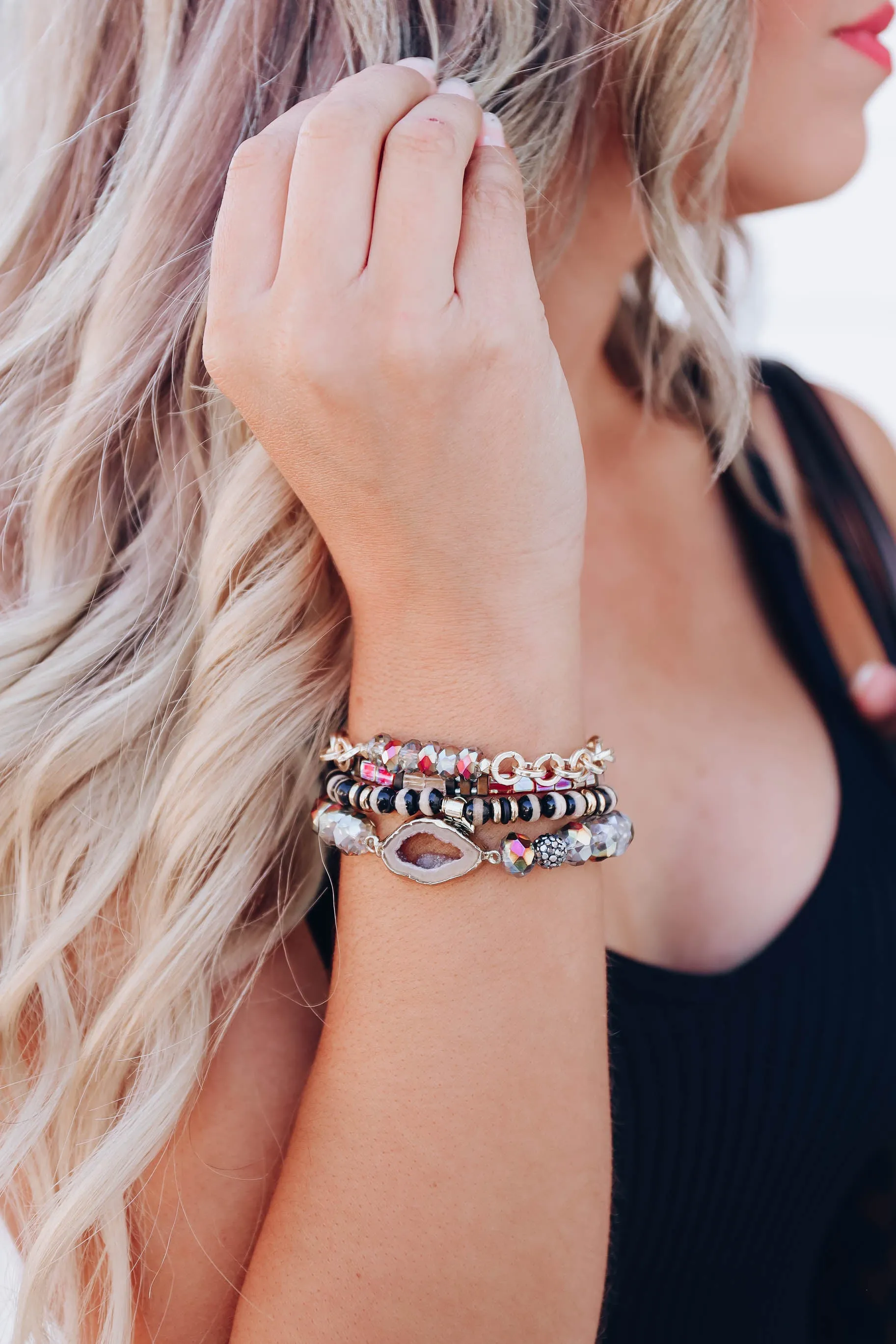 Razzle Dazzle Orange Bracelet Stack by Erimish