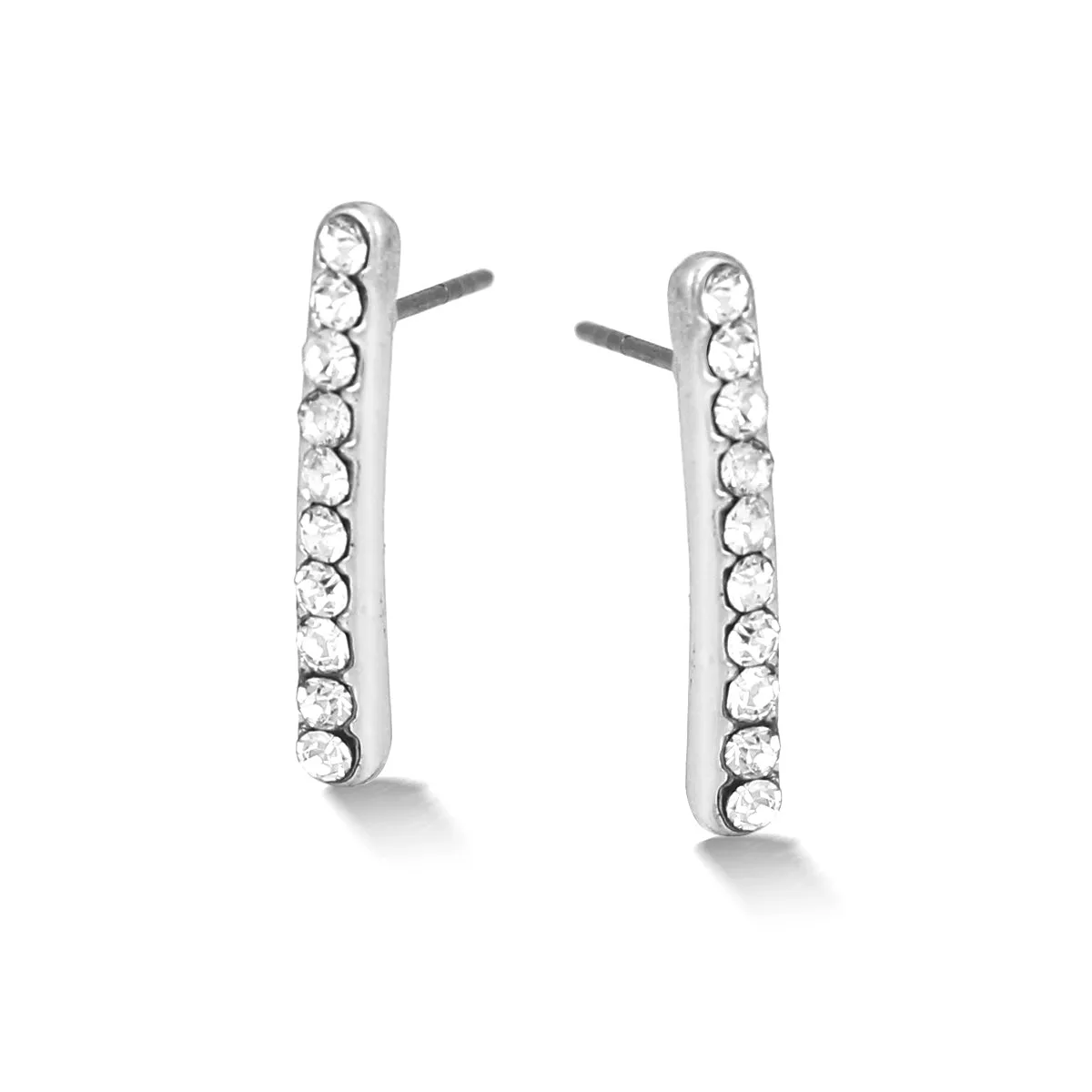 RHODIUM CRYSTAL STUD  EARRINGS #SWR-CP3387RHO (SC3)