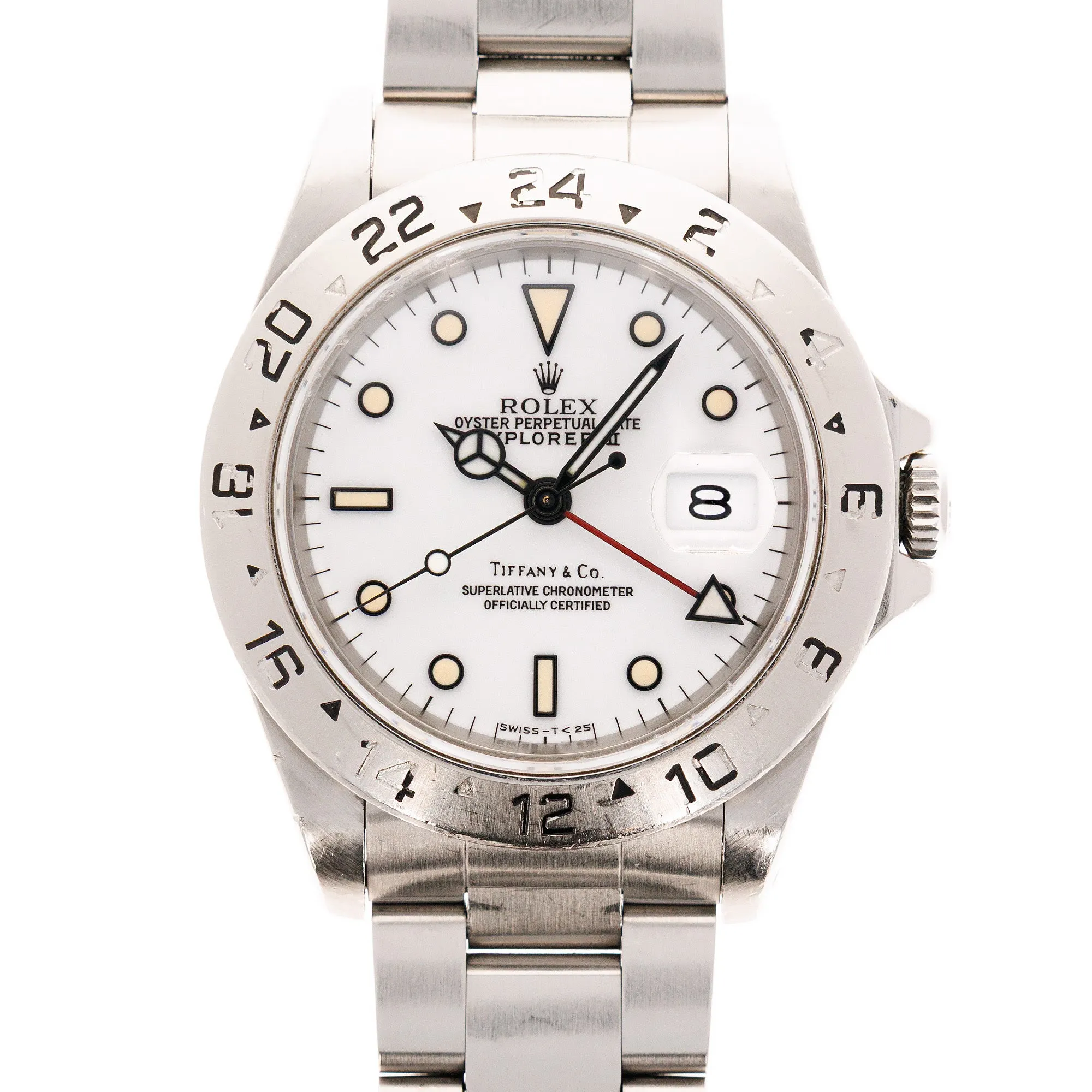 Rolex Steel Explorer II White Dial Tiffany Dial 16570