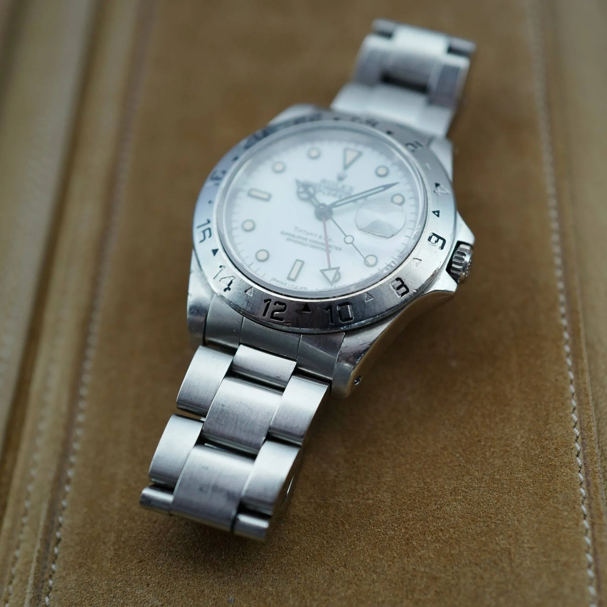 Rolex Steel Explorer II White Dial Tiffany Dial 16570