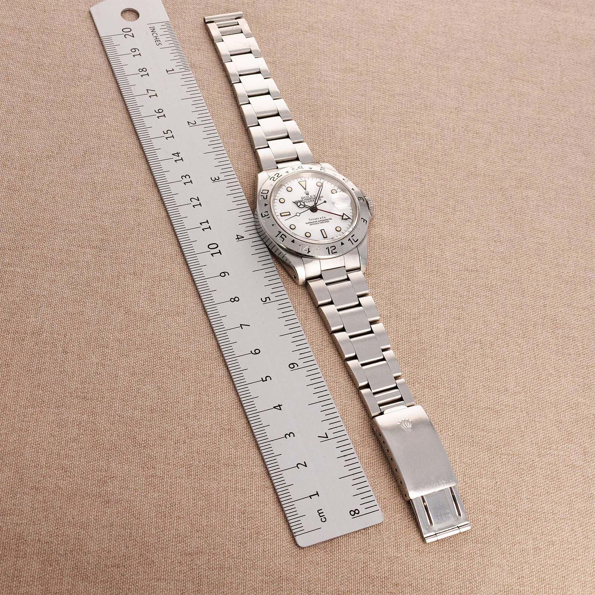 Rolex Steel Explorer II White Dial Tiffany Dial 16570