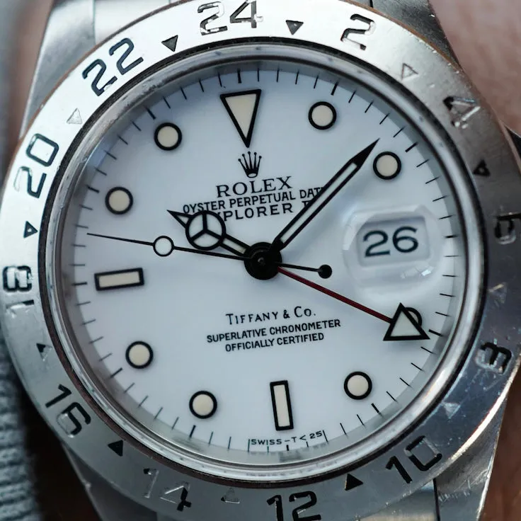 Rolex Steel Explorer II White Dial Tiffany Dial 16570