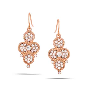 ROSE GOLD CRYSTAL DROP  EARRINGS #ADX6800325 (SHB 8)