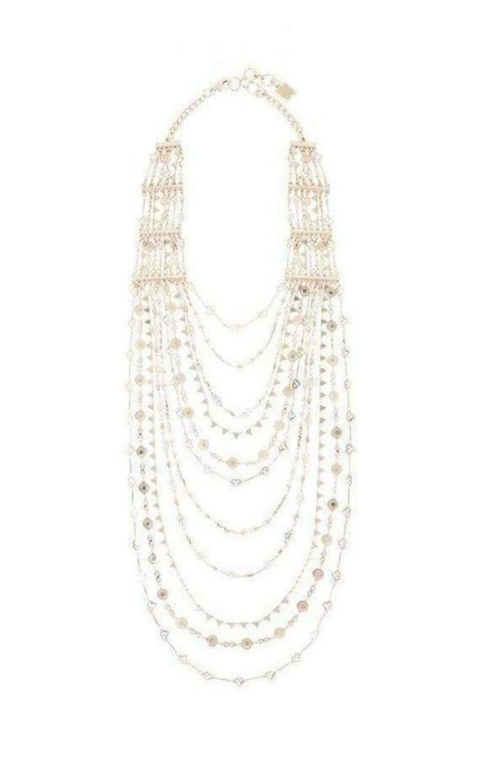 Rose Gold Layered Novelty Chain Necklace