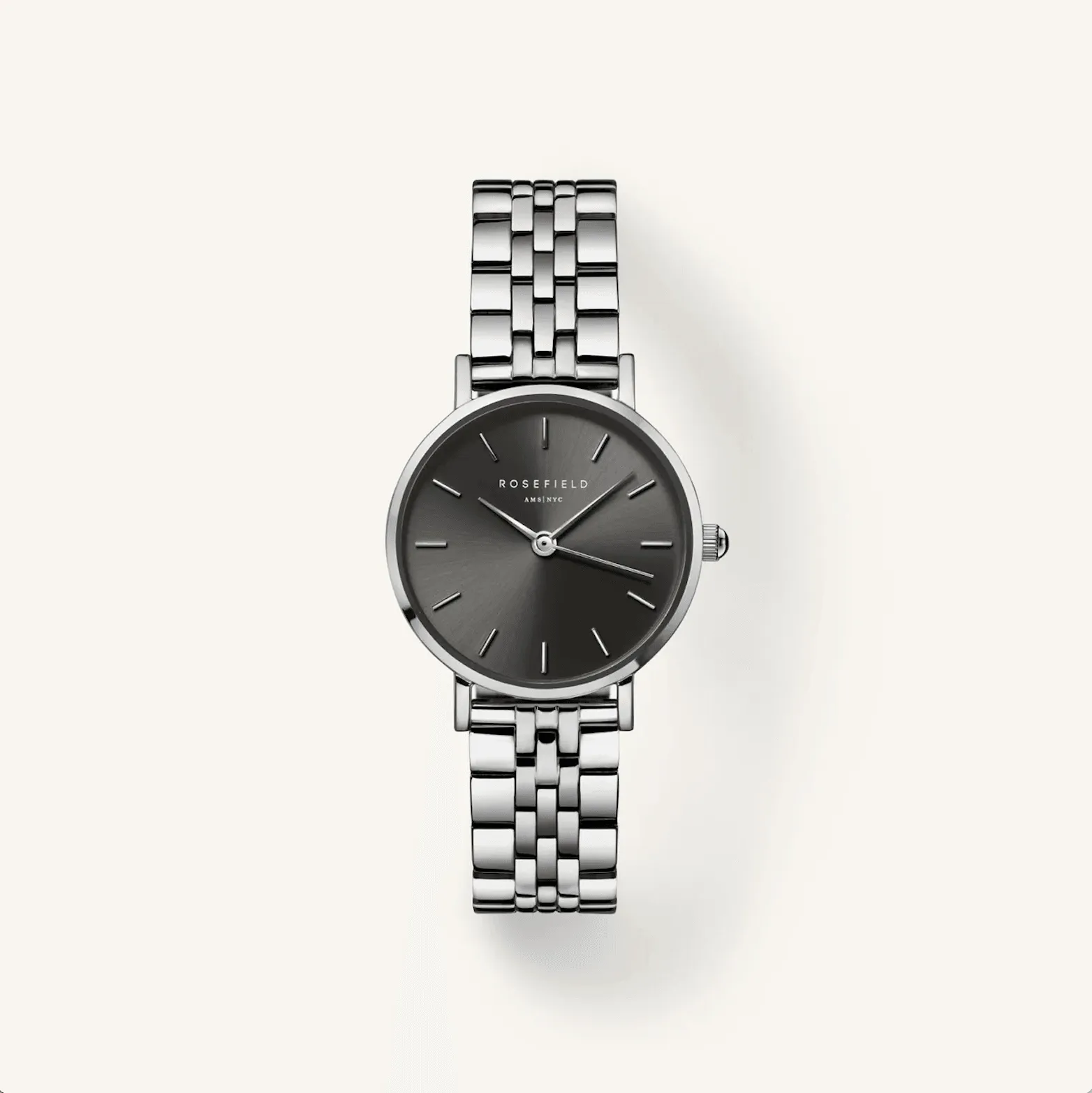 ROSEFIELD The Small Edit Black Face - Silver Strap