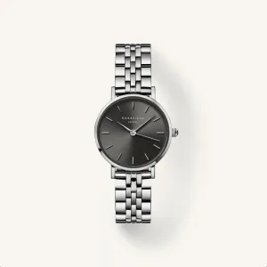 ROSEFIELD The Small Edit Black Face - Silver Strap