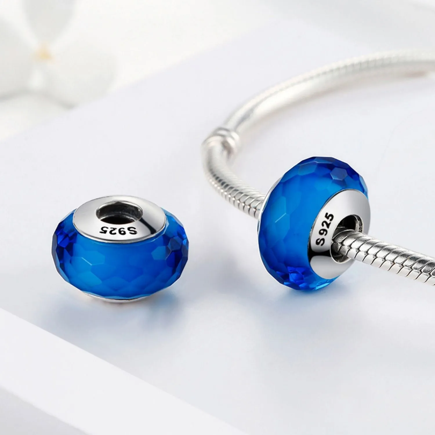 Royal Blue Murano Bead Charm