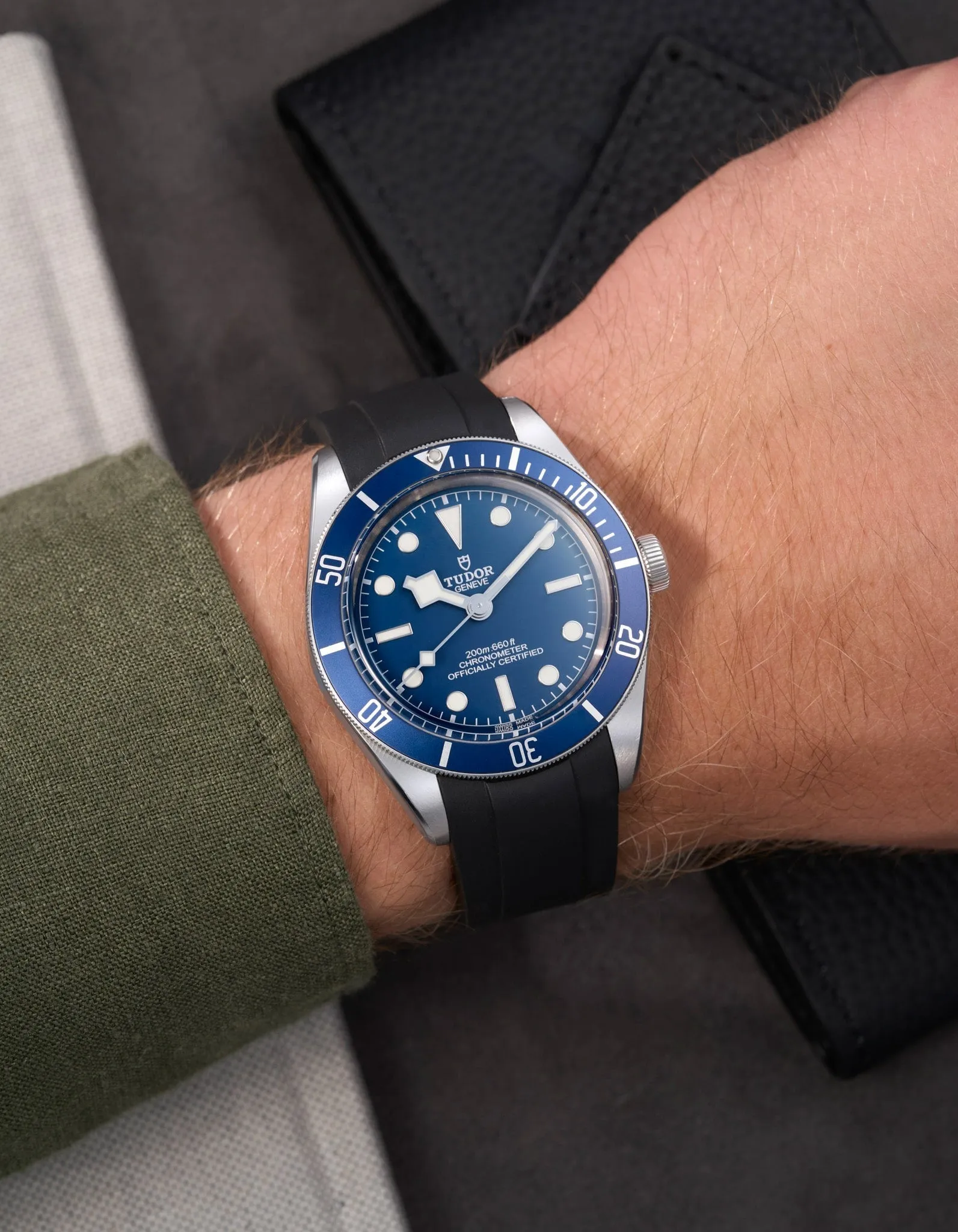 Rubber Strap for Tudor Black Bay 58 Navy Blue