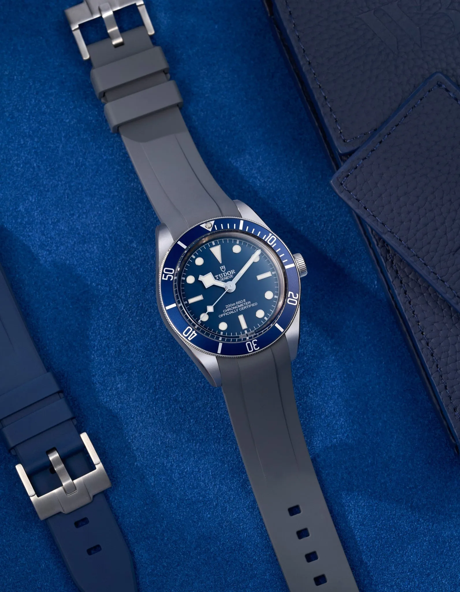 Rubber Strap for Tudor Black Bay 58 Navy Blue