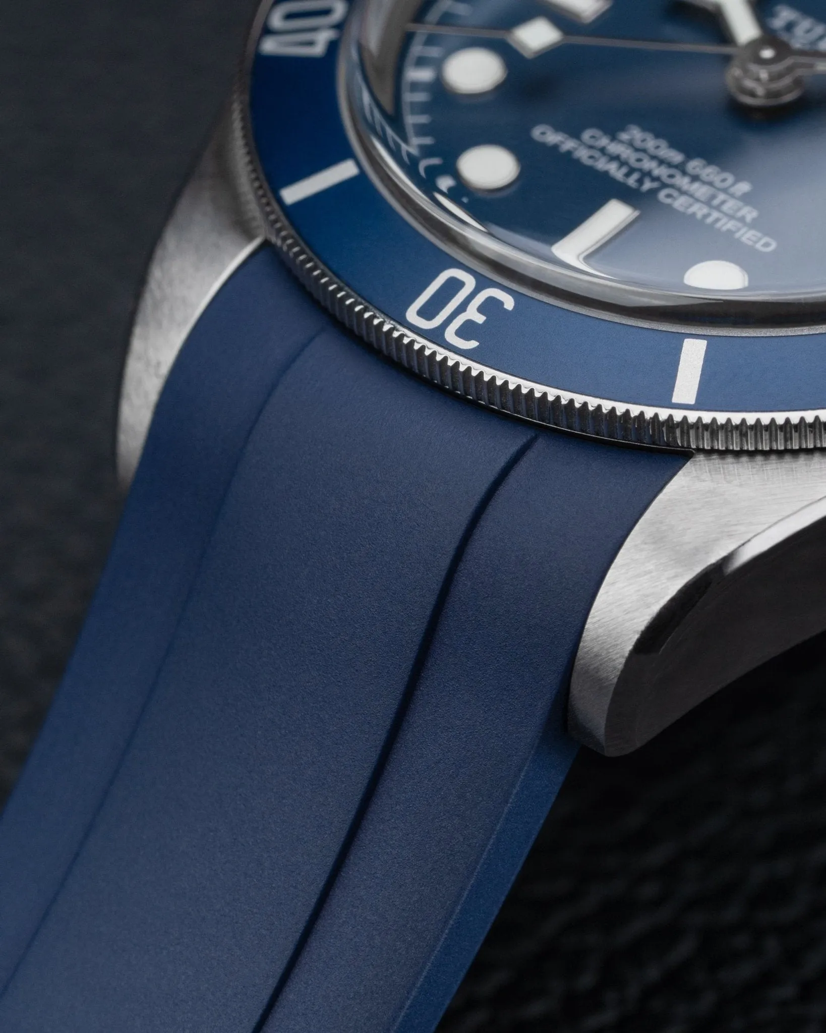 Rubber Strap for Tudor Black Bay 58 Navy Blue