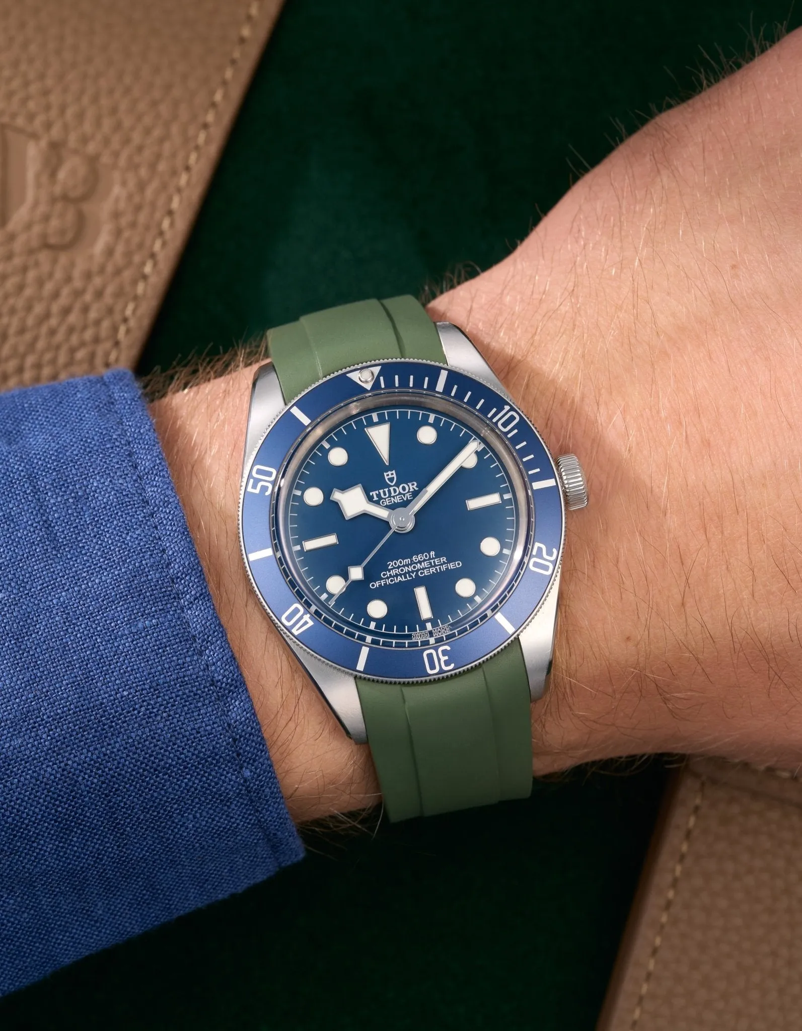 Rubber Strap for Tudor Black Bay 58 Navy Blue