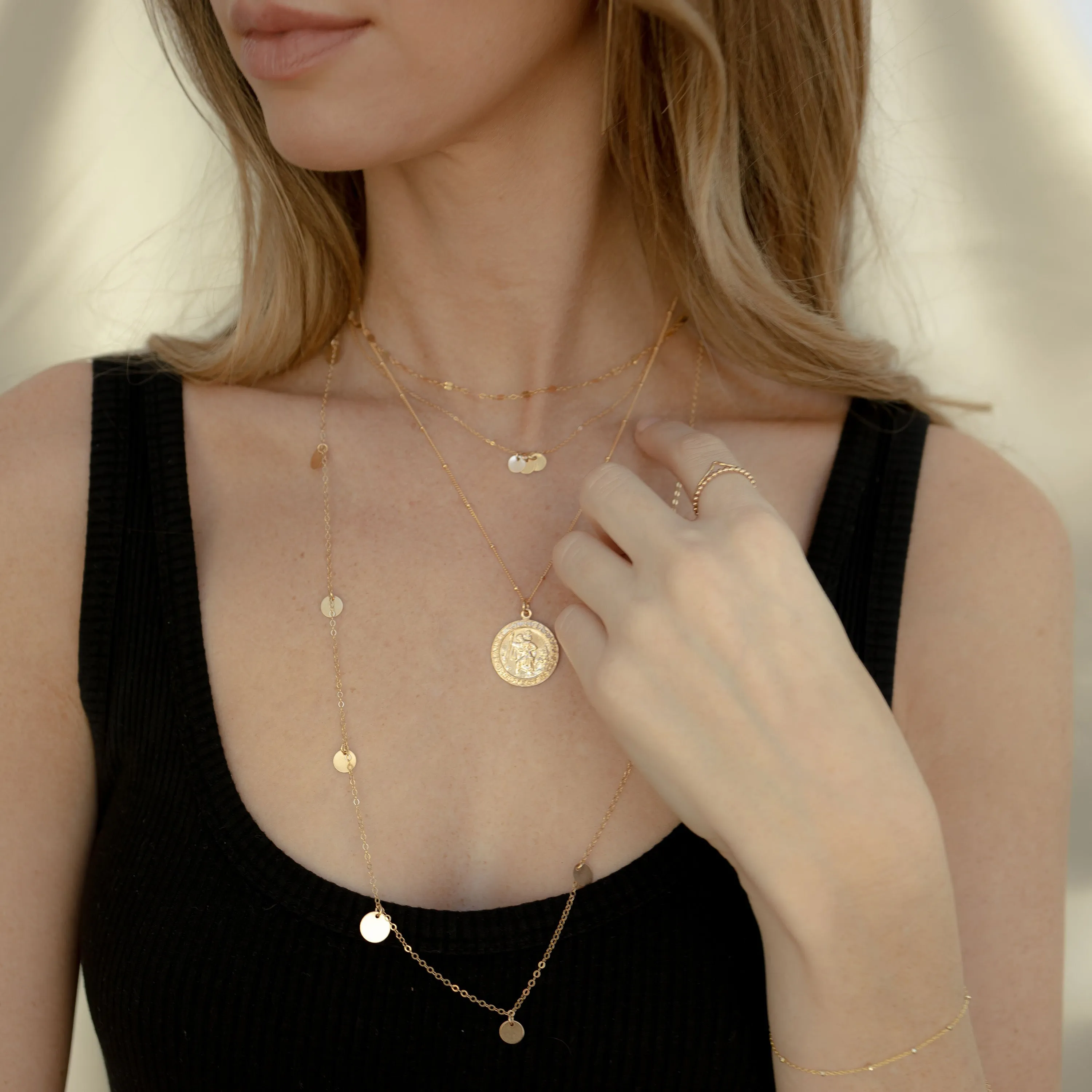 Saint Christopher Disc Necklace