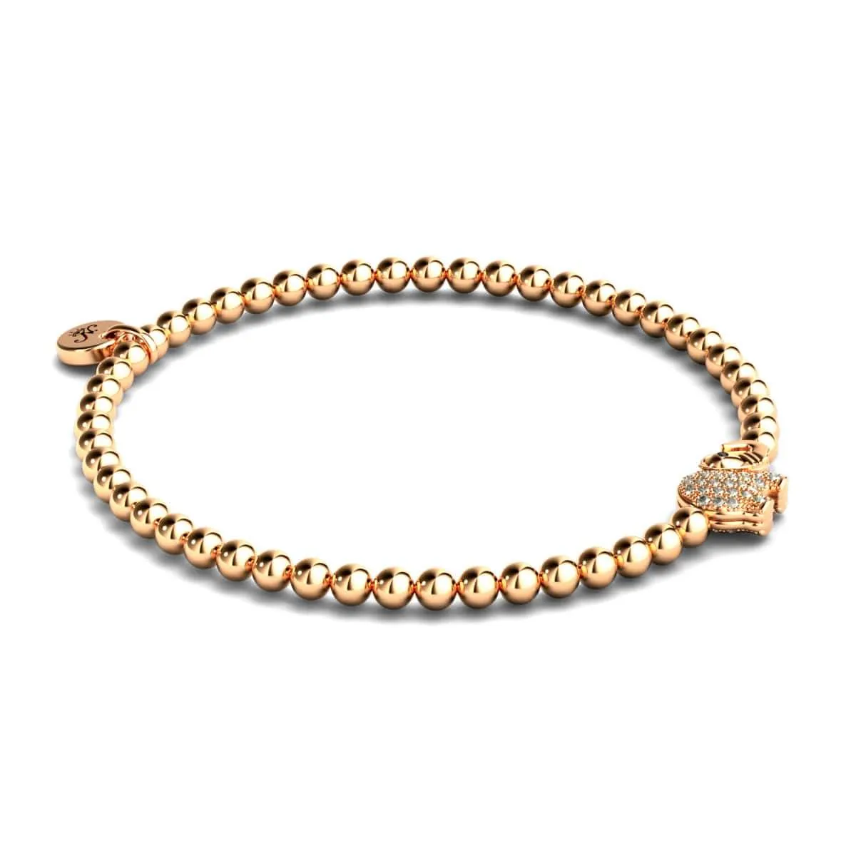 Sanctuary | 18k Rose Gold | Crystal Elephant Charm Bracelet