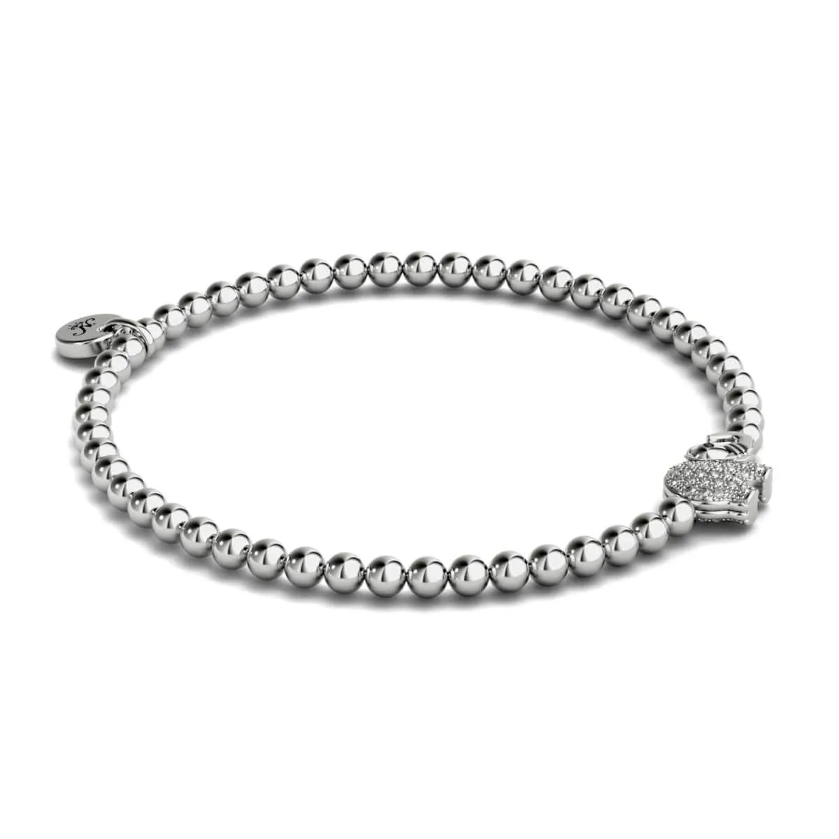Sanctuary | Silver | Crystal Elephant Charm Bracelet