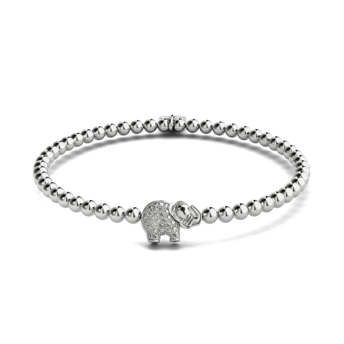 Sanctuary | Silver | Crystal Elephant Charm Bracelet