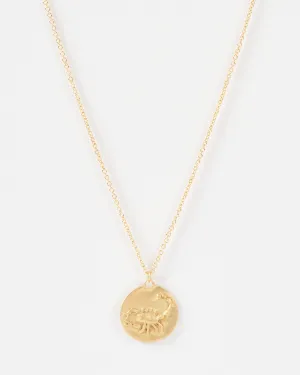 scorpio disc necklace