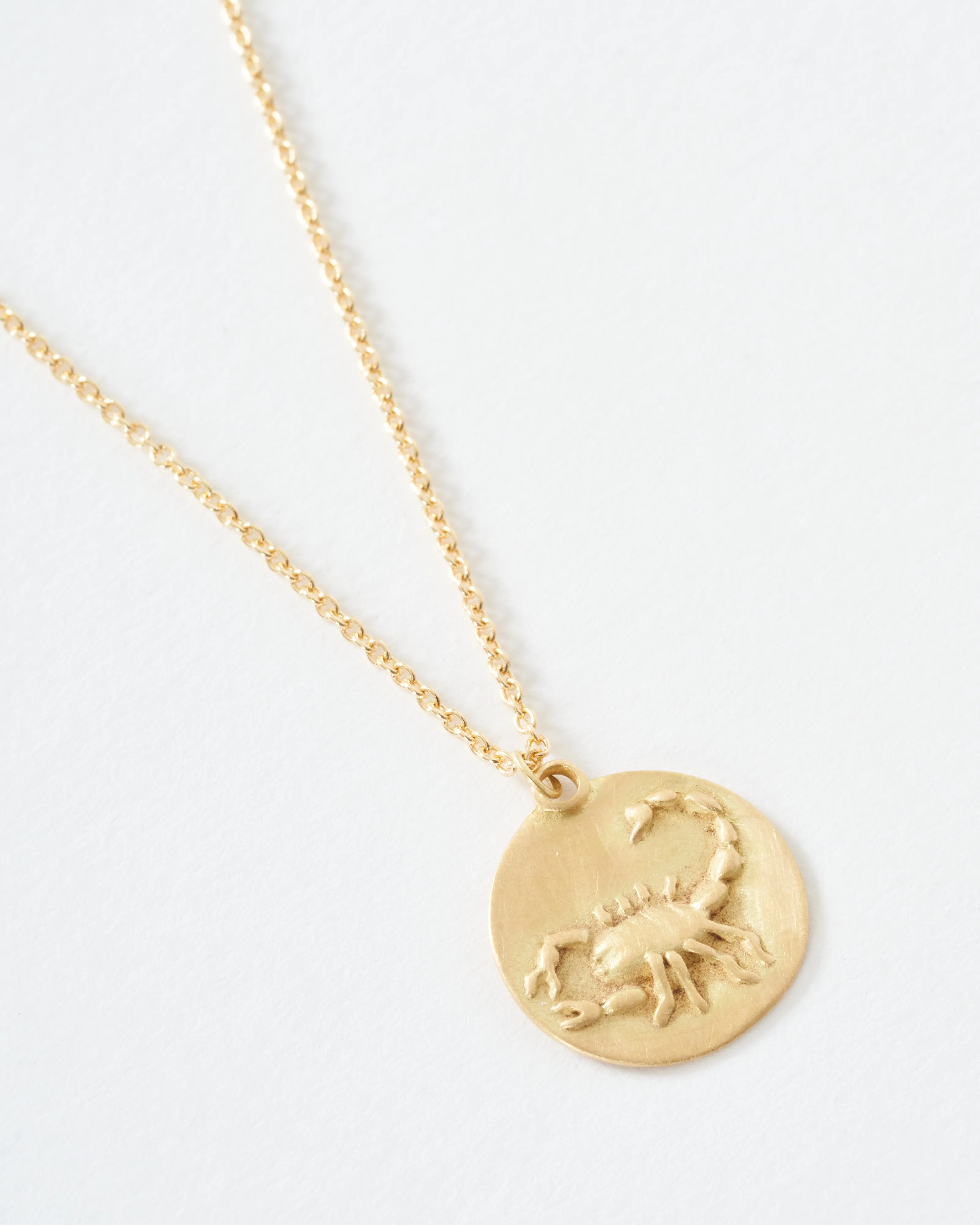 scorpio disc necklace