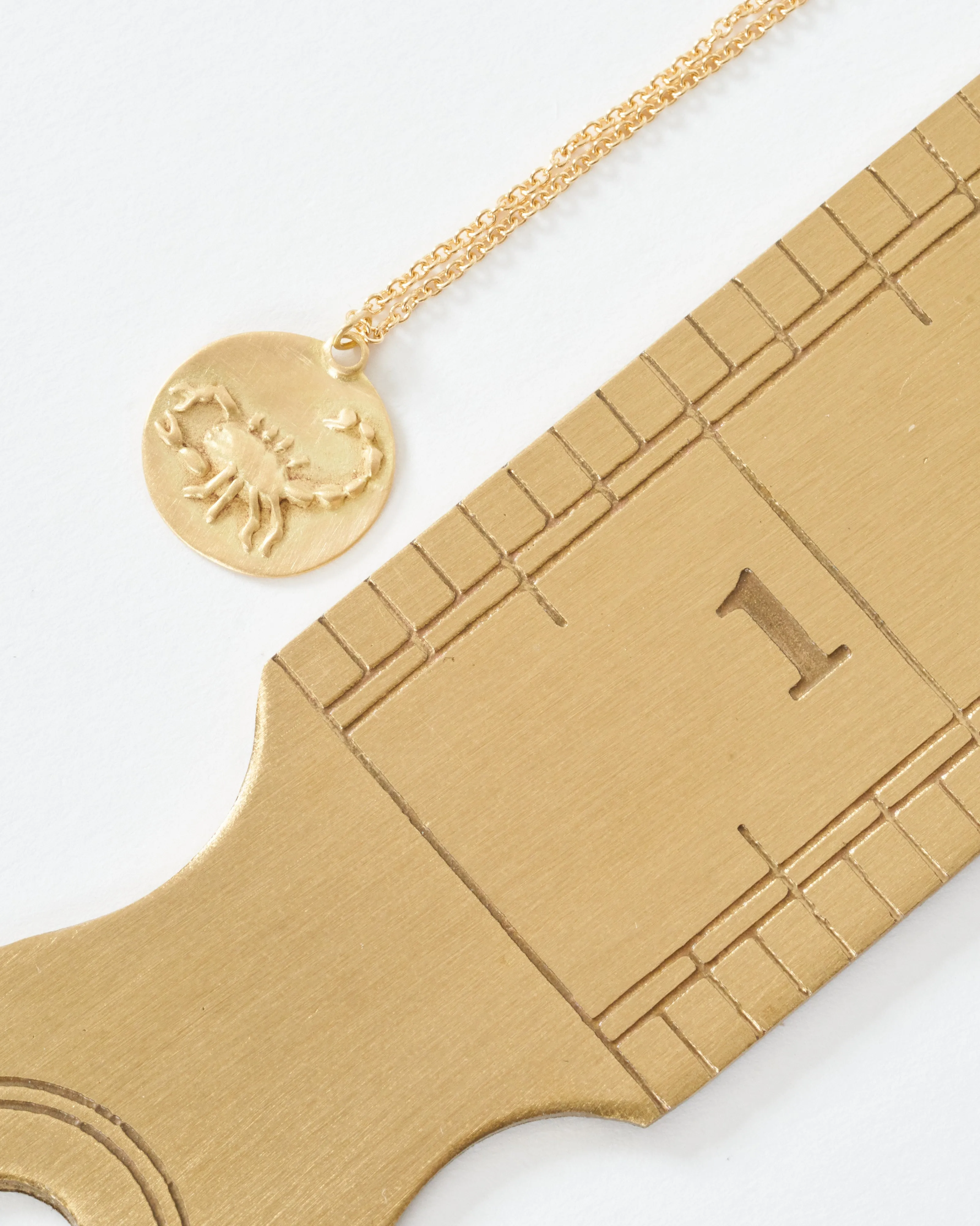 scorpio disc necklace