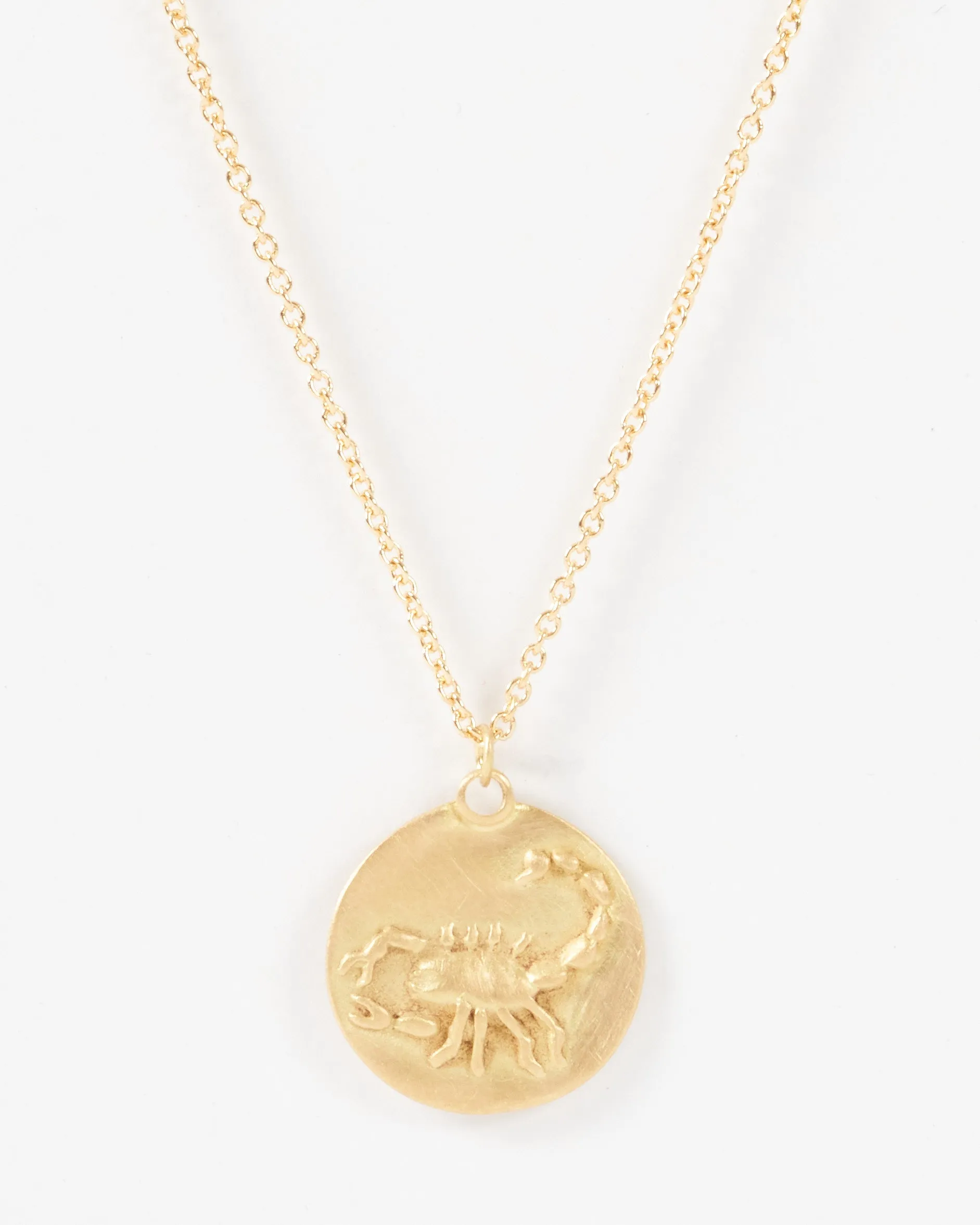 scorpio disc necklace