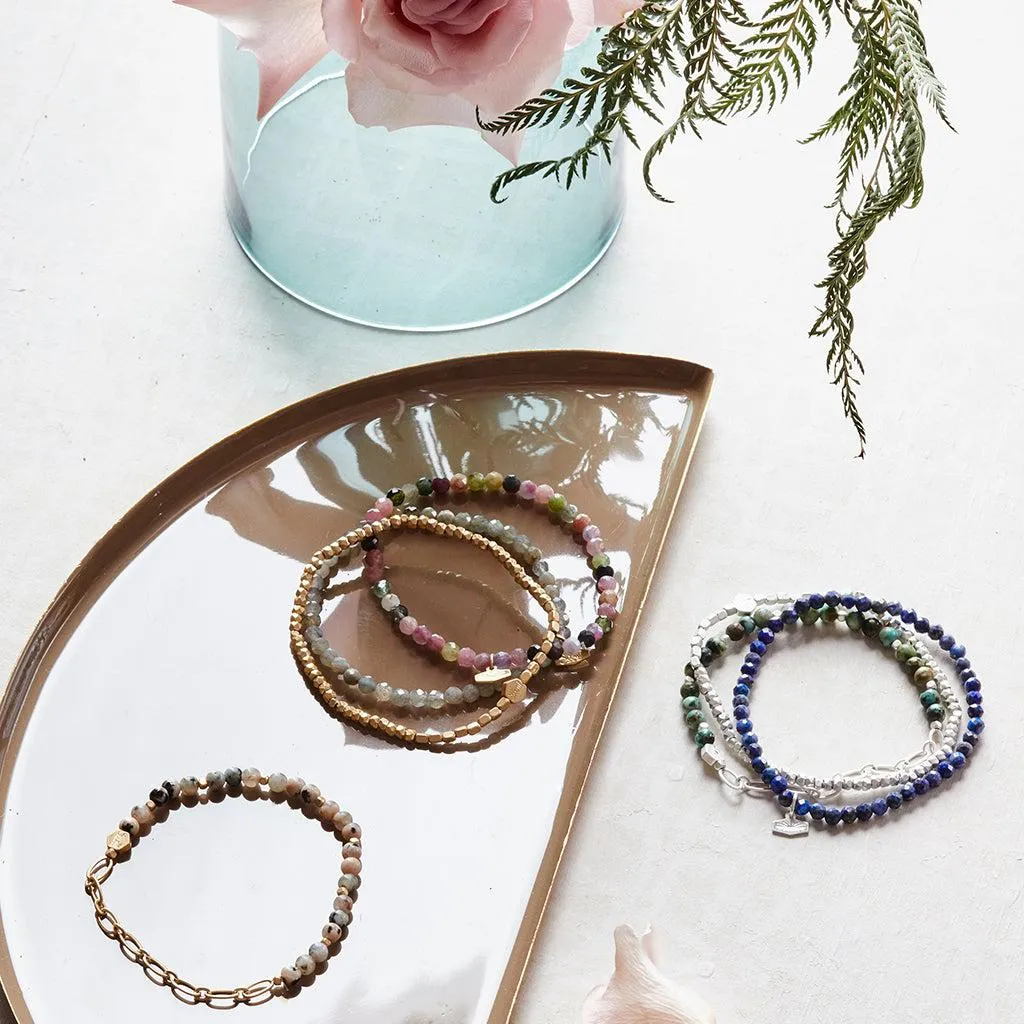 Scout Curated Wears Mini Faceted Stone Stacking Bracelet - Labradorite