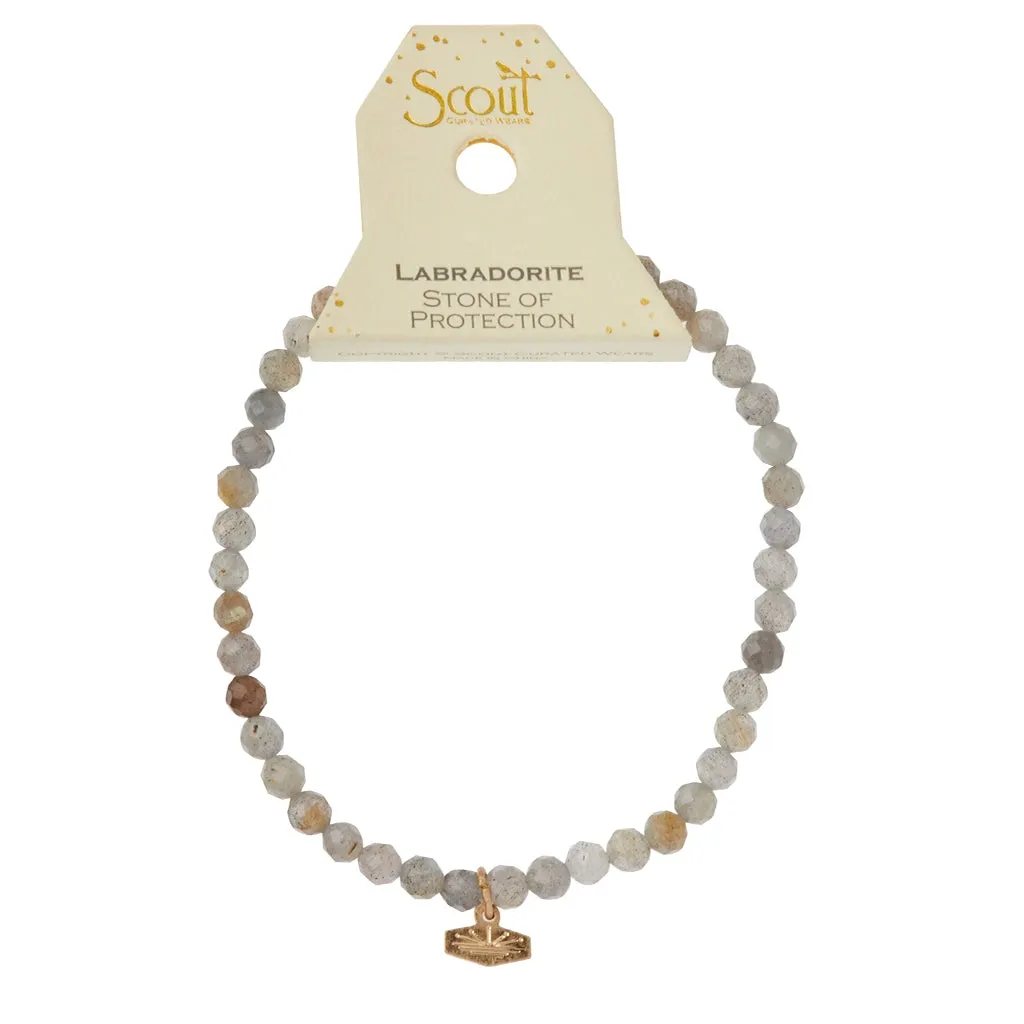 Scout Curated Wears Mini Faceted Stone Stacking Bracelet - Labradorite