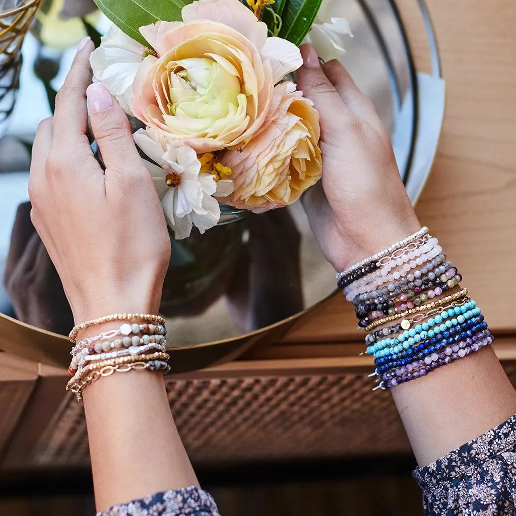 Scout Curated Wears Mini Faceted Stone Stacking Bracelet - Labradorite
